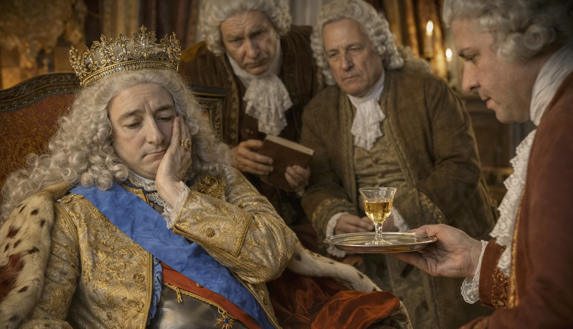 Felipe V ataque melancolía y vino